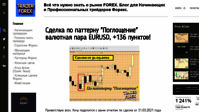 What Trader-forex.ru website looked like in 2021 (2 years ago)
