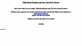 What Talkabouttennis.com website looked like in 2021 (2 years ago)