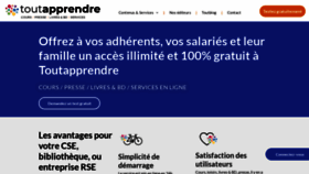 What Toutapprendre.com website looked like in 2021 (2 years ago)