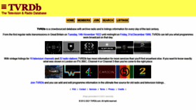 What Tvrdb.com website looked like in 2021 (2 years ago)