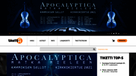 What Tiketti.fi website looked like in 2021 (4 years ago)