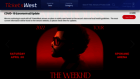 What Ticketswest.com website looked like in 2021 (2 years ago)