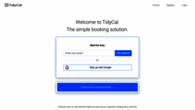 What Tidycal.com website looked like in 2021 (2 years ago)