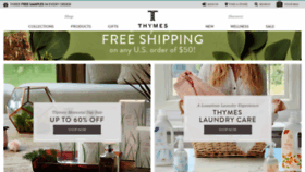 What Thymes.com website looked like in 2021 (2 years ago)