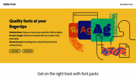 What Typekit.com website looked like in 2021 (4 years ago)