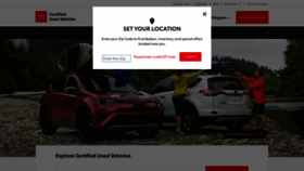 What Toyotacertified.com website looked like in 2021 (2 years ago)