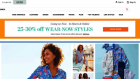 What Talbots.com website looked like in 2021 (2 years ago)