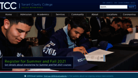 What Tccd.edu website looked like in 2021 (4 years ago)