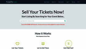 What Tickettocash.com website looked like in 2021 (2 years ago)