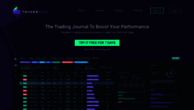 What Tradersync.com website looked like in 2021 (2 years ago)