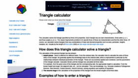 What Triangle-calculator.com website looked like in 2021 (2 years ago)