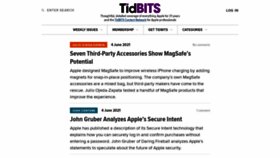What Tidbits.com website looked like in 2021 (2 years ago)