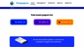 What Testpapers.co.za website looked like in 2021 (2 years ago)