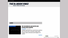What Therandomvibez.com website looked like in 2021 (2 years ago)