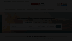 What Trauer.ms website looked like in 2021 (2 years ago)