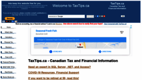 What Taxtips.ca website looked like in 2021 (2 years ago)