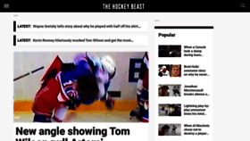 What Thehockeybeast.com website looked like in 2021 (2 years ago)