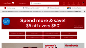 What Thewarehouse.co.nz website looked like in 2021 (3 years ago)