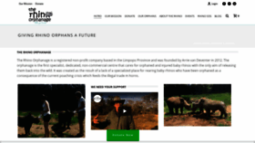 What Therhinoorphanage.co.za website looked like in 2021 (2 years ago)