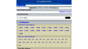 What Tonesworld.net website looked like in 2021 (2 years ago)