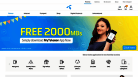 What Telenor.com.pk website looked like in 2021 (2 years ago)