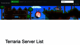 What Terraria-servers.com website looked like in 2021 (2 years ago)