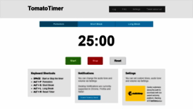 What Tomato-timer.com website looked like in 2021 (2 years ago)
