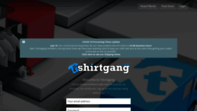 What Tshirtgang.com website looked like in 2021 (2 years ago)