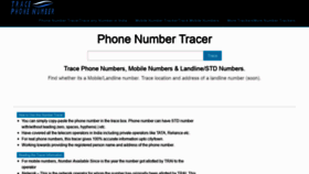 What Tracephonenumber.in website looked like in 2021 (2 years ago)