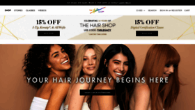 What Thehairshop.com website looked like in 2021 (2 years ago)