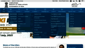 What Tribal.gov.in website looked like in 2021 (2 years ago)
