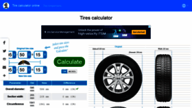 What Tire-calc.com website looked like in 2021 (2 years ago)