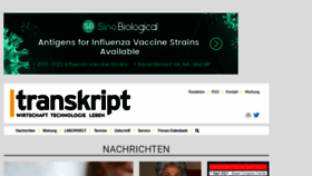 What Transkript.de website looked like in 2021 (2 years ago)