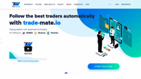 What Trade-mate.io website looked like in 2021 (2 years ago)