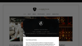 What Thelambsclub.com website looked like in 2021 (2 years ago)