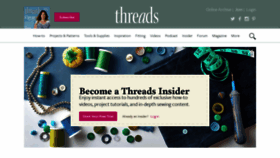 What Threadsmagazine.com website looked like in 2021 (2 years ago)