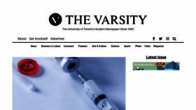 What Thevarsity.ca website looked like in 2021 (2 years ago)