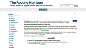 What Theroutingnumber.com website looked like in 2021 (2 years ago)