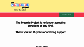 What Thepreemieproject.com website looked like in 2021 (2 years ago)