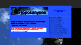 What Topocanyons.info website looked like in 2021 (2 years ago)