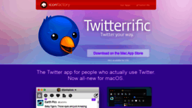 What Twitterrific.com website looked like in 2021 (2 years ago)