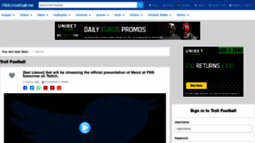 What Trollfootball.me website looked like in 2021 (2 years ago)