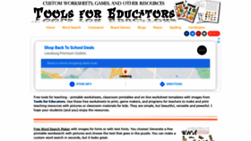 What Toolsforeducators.com website looked like in 2021 (2 years ago)