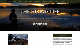What Thehikinglife.com website looked like in 2021 (2 years ago)
