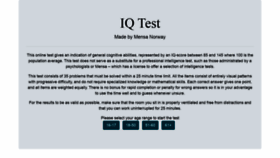 What Test.mensa.no website looked like in 2021 (2 years ago)