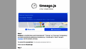 What Timeago.org website looked like in 2021 (2 years ago)
