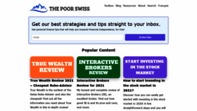 What Thepoorswiss.com website looked like in 2021 (4 years ago)