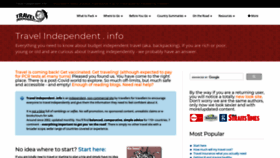 What Travelindependent.info website looked like in 2021 (4 years ago)