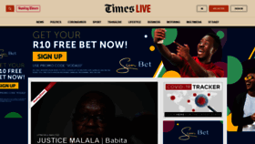 What Timeslive.co.za website looked like in 2021 (2 years ago)