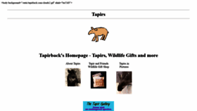 What Tapirback.com website looked like in 2021 (2 years ago)